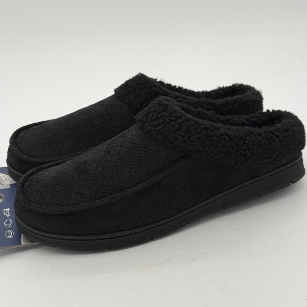 Wembley‎ Men XL 11-12 Memory Foam Slippers Indoor Outdoor Faux Fur Nonskid NWT